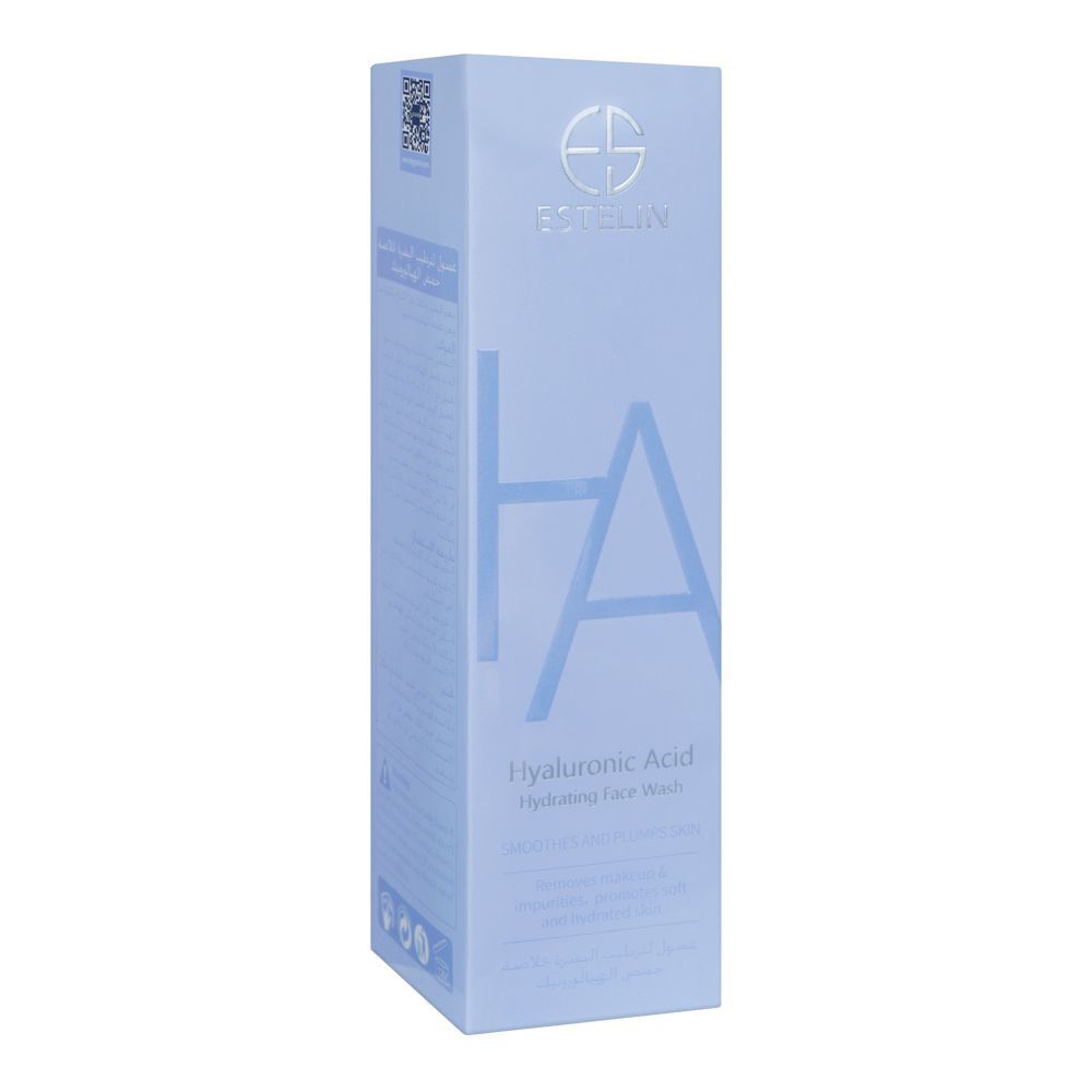 Estelin Hyaluronic Acid Hydrating Face Wash, Smoothes & Plumps Skin, 100g - Front View