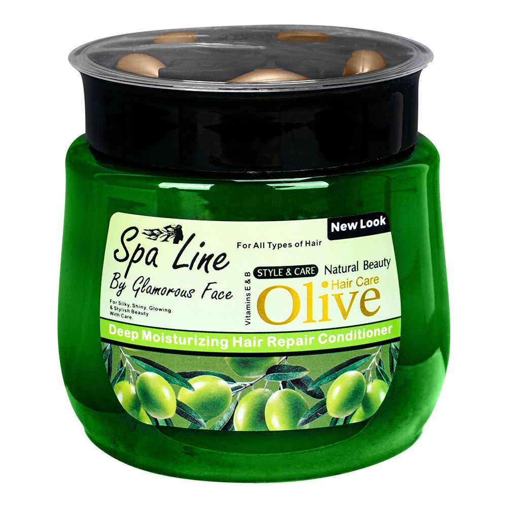 Glamourous Olive Hair Mask, For All Hair Types, 650g - Front View