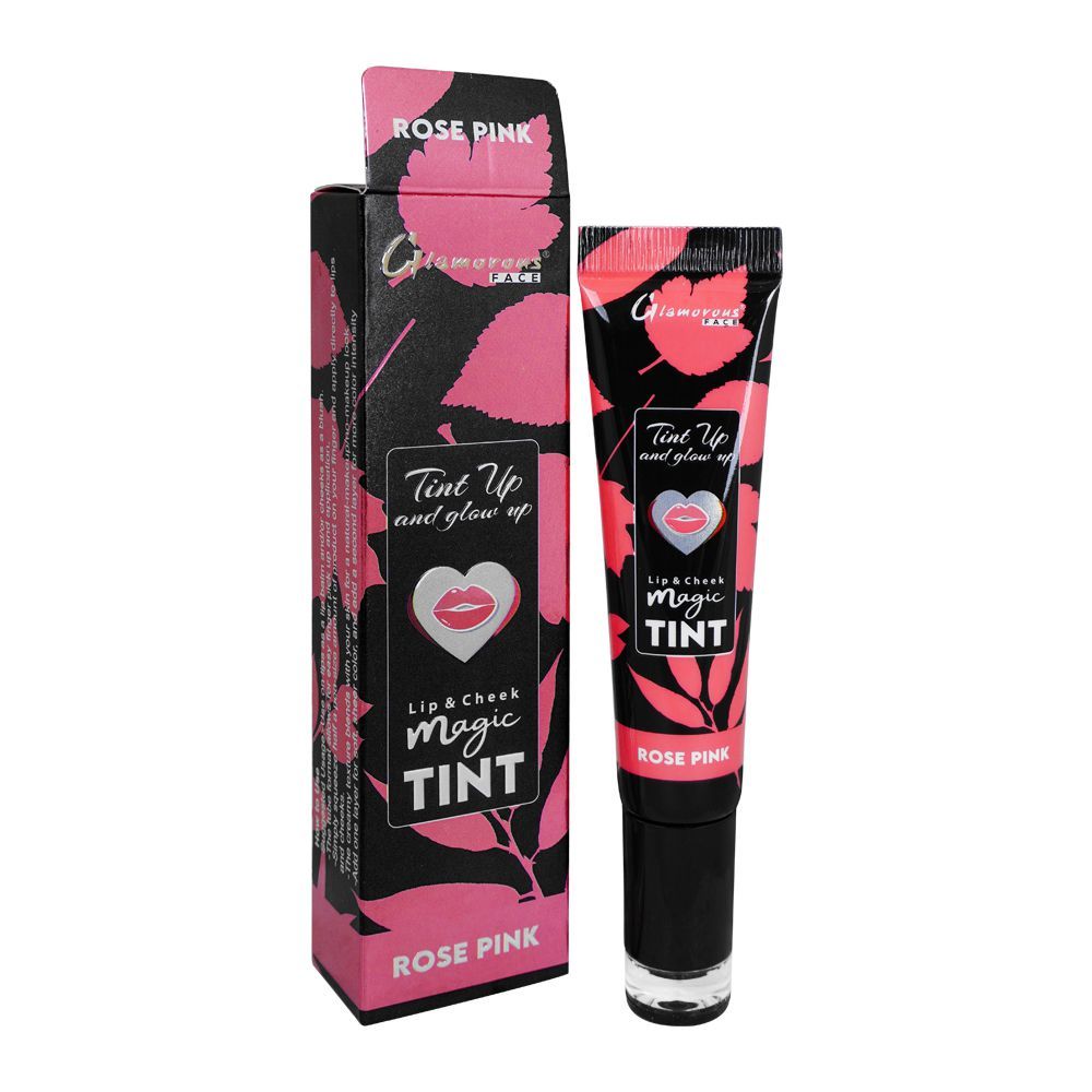 Glamorous Face Tint Up And Glow Up Rose Pin Lip & Cheek Magic Tint, GF8080, 30ml - Front View