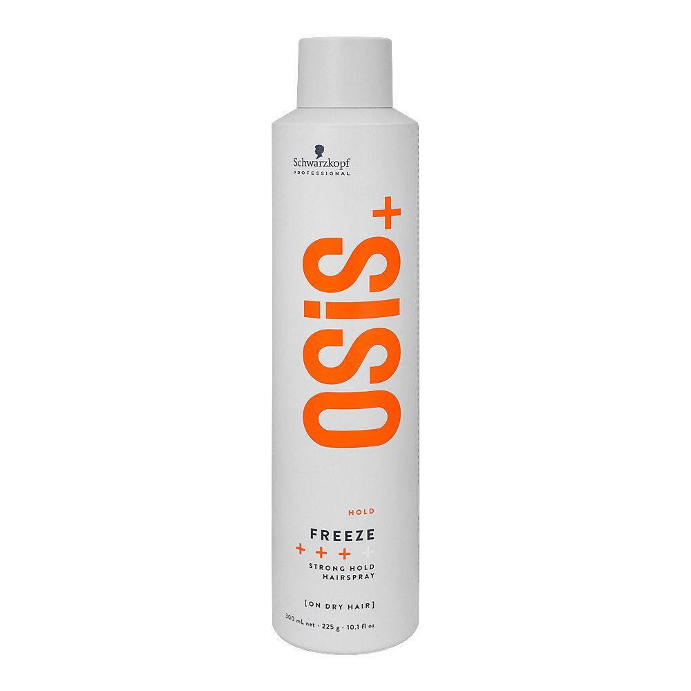 Schwarzkopf Osis+ Hold Freeze Strong Hold Hair Spray, On Dry Hair, 300ml - Front View
