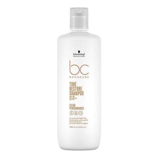 Schwarzkopf BC Bonacure Time Restore Q10+ Mature & Fragile Hair Shampoo, For Mature & Fragile Hair, 1000ml - Front View