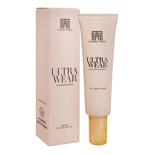 Masarrat Misbah Ultra Wear Flawless Foundation, Light Creme, 30ml - Front View