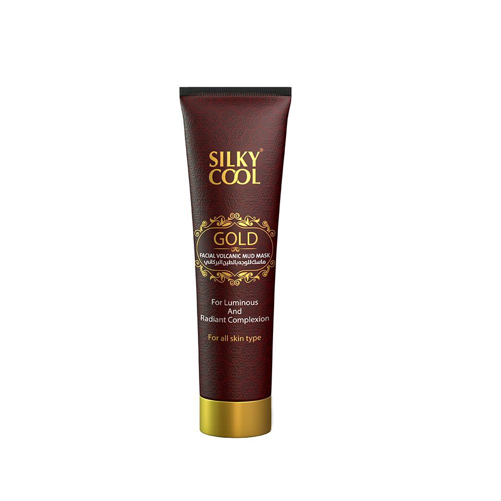 Silky Cool Gold Facial Volcanic Mud Mask, For All Skin Types, 140ml - Front View