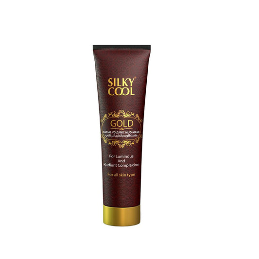 Silky Cool Gold Facial Volcanic Mud Mask, For All Skin Types, 140ml - Front View
