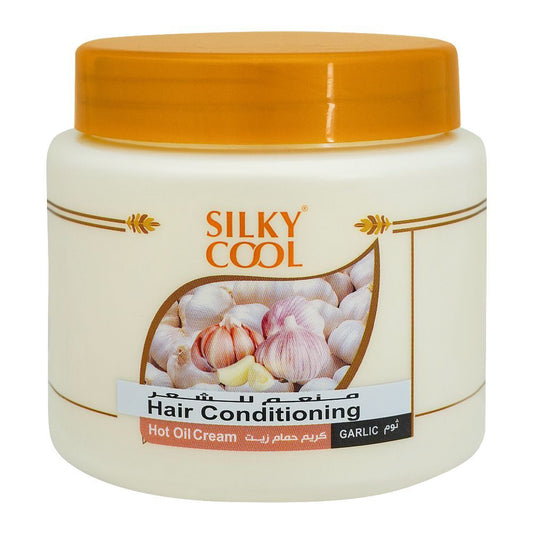 Silky Cool Garlic Hot Oil Cream Hair Conditioning, 500ml - Front View