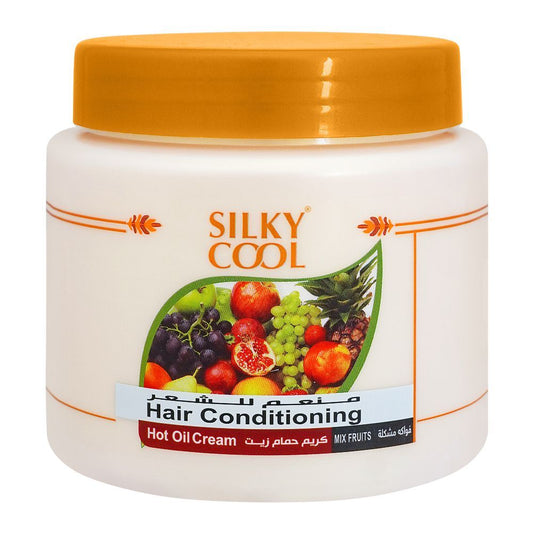Silky Cool Mix Fruits Hot Oil Cream Hair Conditioning, 500ml - Front View