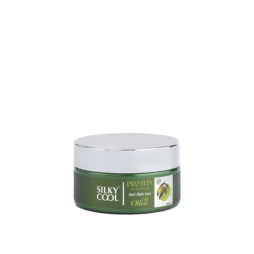 Silky Cool Olive Oil Anti Hair Loss Protein Hair Mask, 200ml - Front View