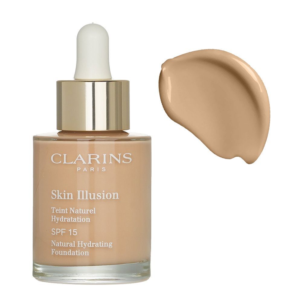 Clarins Paris Skin Illusion Natural Hydrating Foundation SPF 15, 108 Sand - Front View