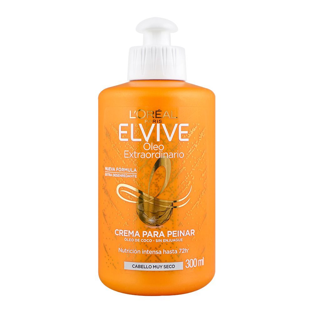 L'Oreal Paris Elvive Extraordinary Oil Very Dry Hair Styling Cream, 300ml - Front View
