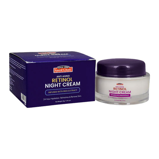 Saeed Ghani Anti-Aging Retinol Night Cream, 40g -  Front View