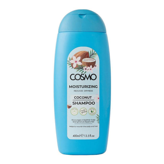Cosmo Coconut Moisturizing Shampoo, Reduces Dryness, 400ml - Front View