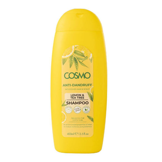 Cosmo Lemon & Tea Tree Anti-Dandruff Shampoo, Reduce Hair Fall, 400ml - Front View