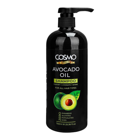 Cosmo Beaute Avocado Oil Shampoo, For All Hair Types, 750ml - Front View