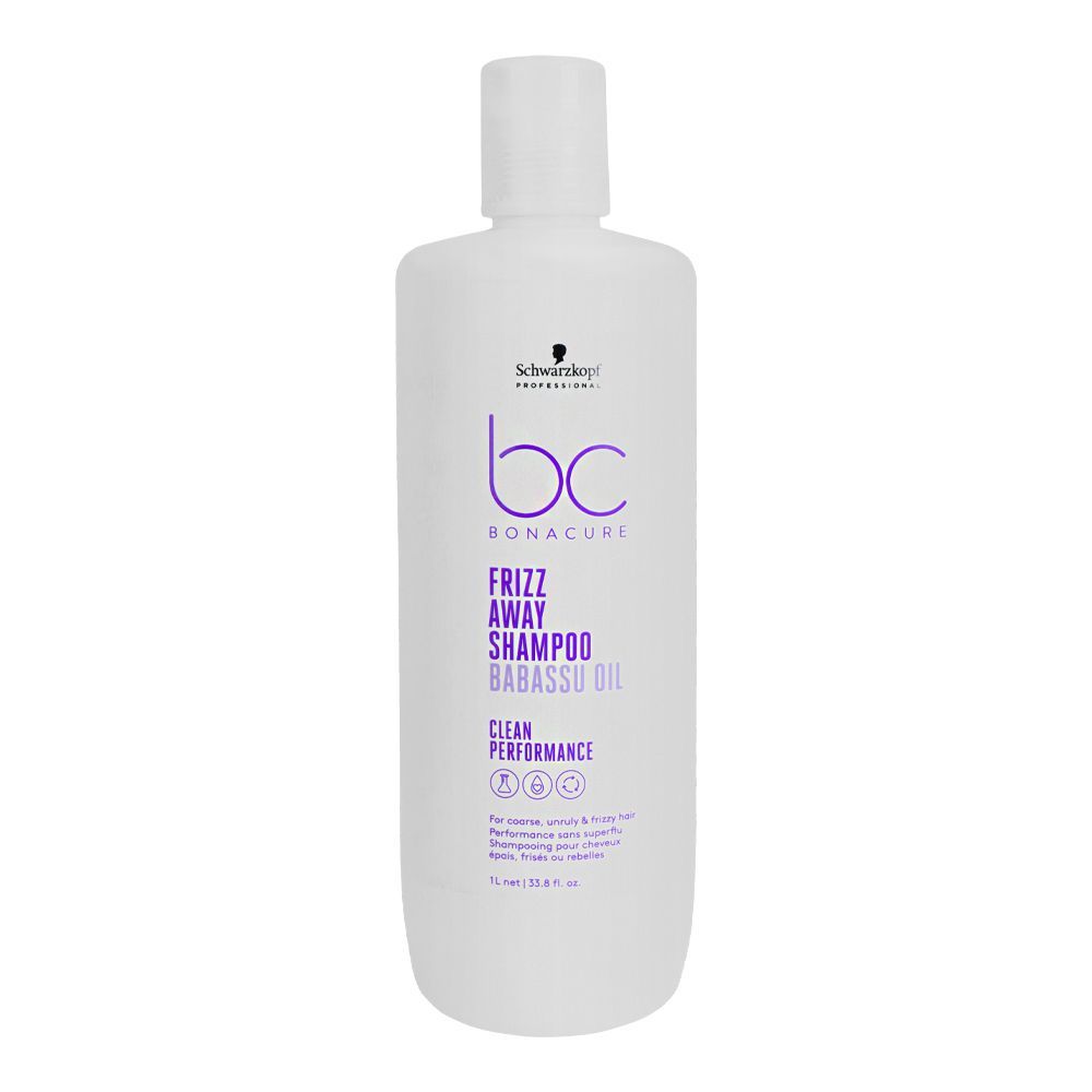 Schwarzkopf BC Bonacure Frizz Away Babassu Oil Shampoo, 1Ltr - Front View