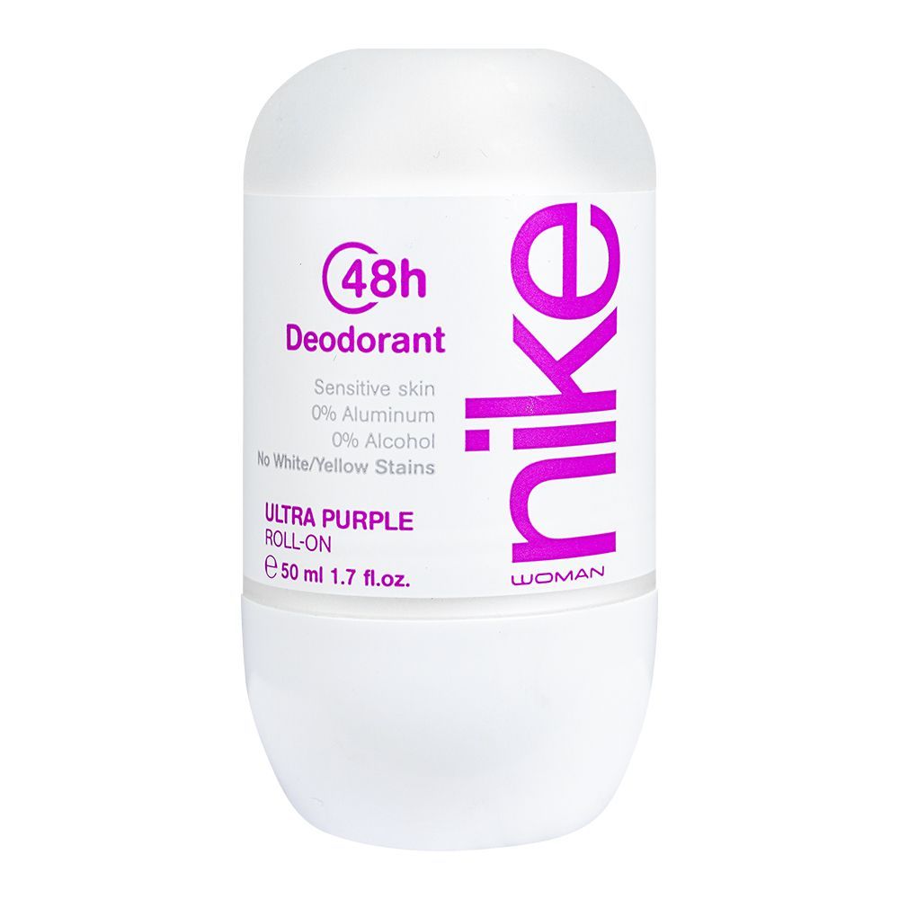 Nike Woman Ultra Purple 48H Deodorant Roll On, 50ml - Front View