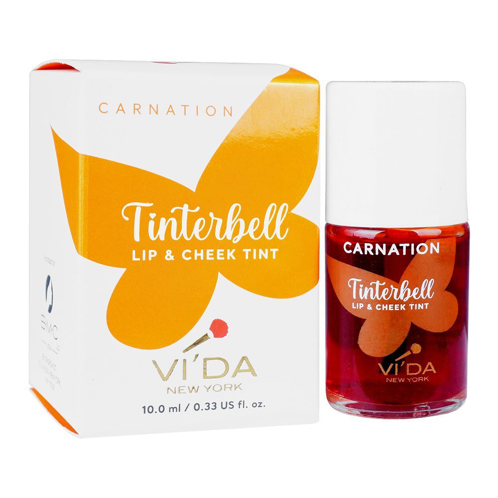 Vi'da New York Tinterbell Lip & Cheek Tint, 10ml, Tint Carnation - Front View