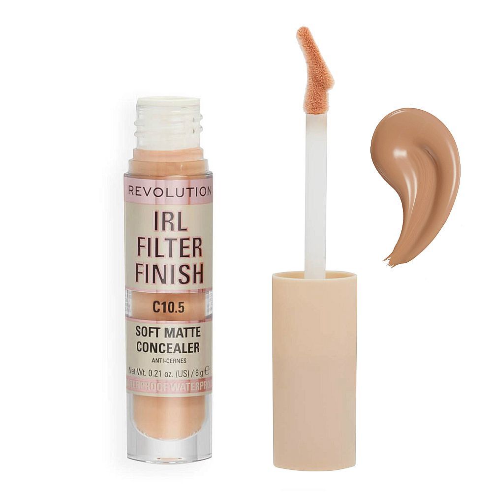 Makeup Revolution IRL Filter Finish Soft Matte Concealer, C10.5 - Front View