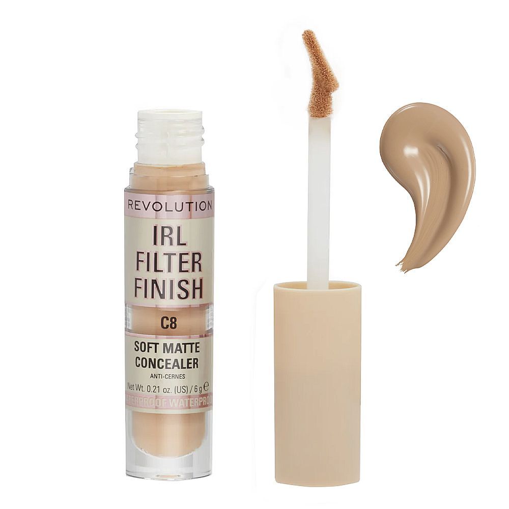 Makeup Revolution IRL Filter Finish Soft Matte Concealer, C8 - Front View