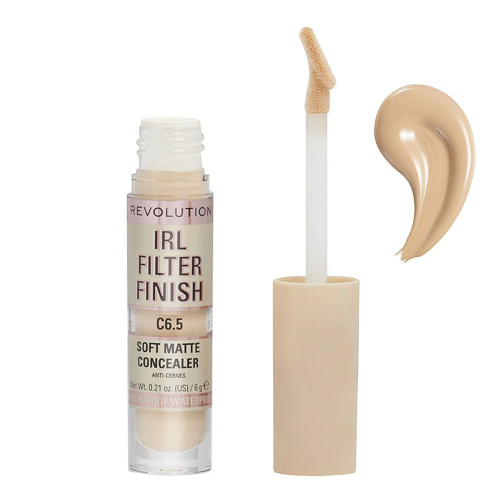 Makeup Revolution IRL Filter Finish Soft Matte Concealer, C6.5 - Front View