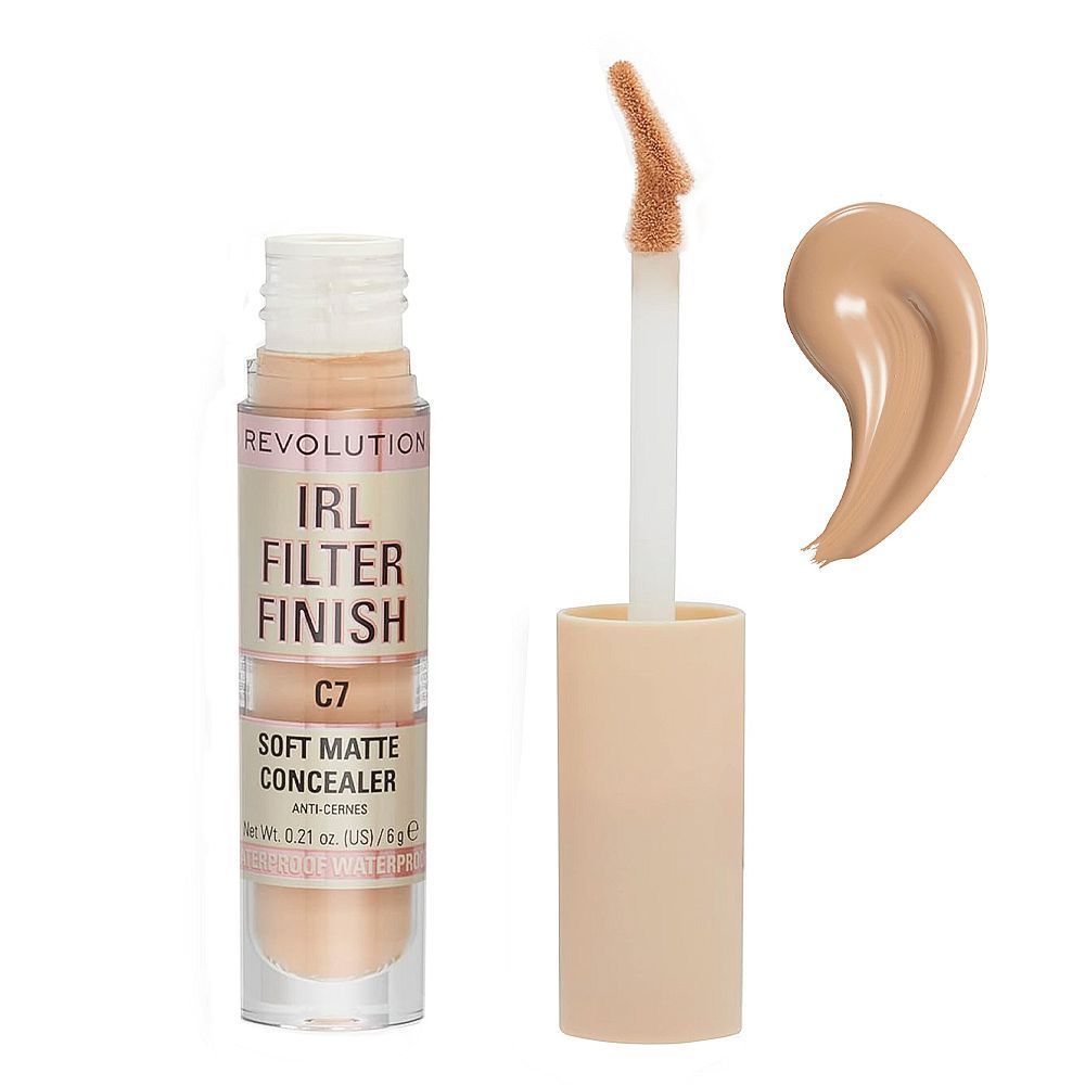 Makeup Revolution IRL Filter Finish Soft Matte Concealer, C7 - Front View
