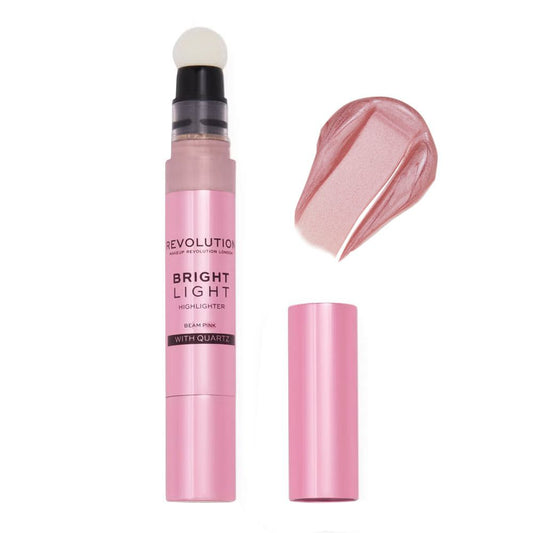 Makeup Revolution Bright Light Highlighter Beam, Pink - Front View