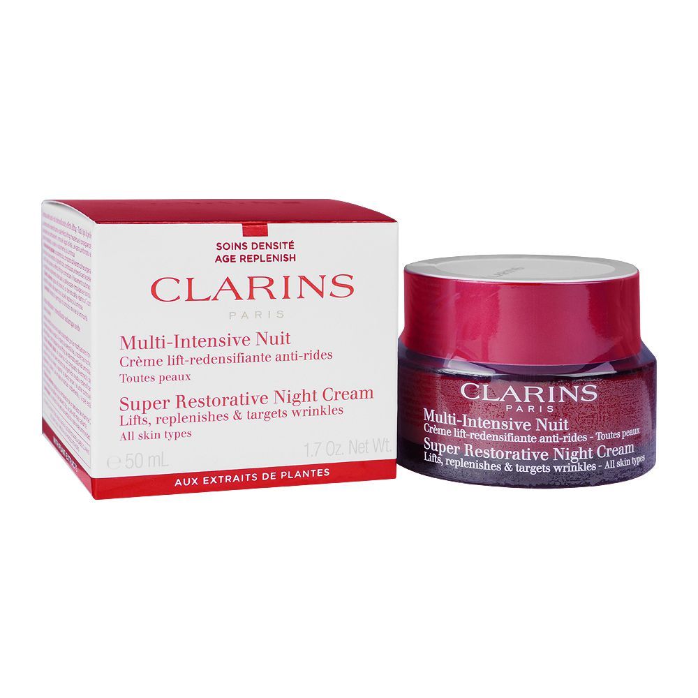 Clarins Paris Super Restorative Night Cream, All Skin, 50ml -  Front View