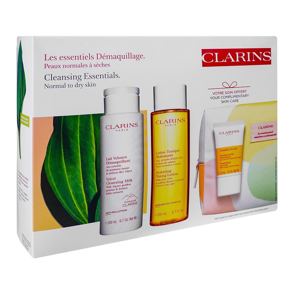 Clarins Paris Cleansing Essential Set, Normal TO Dry Skin -  Front View