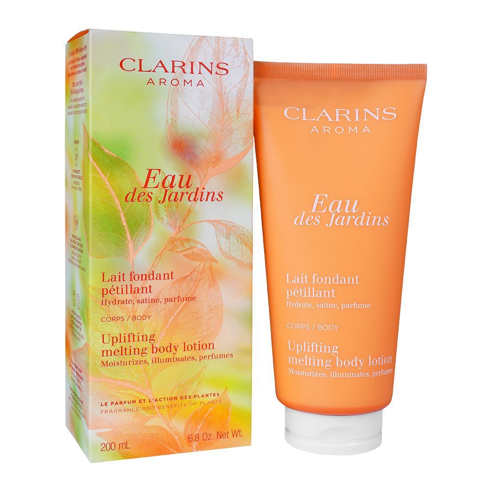 Clarins Eau Des Jardins, Uplifting Melting Body Lotion, 200ml -  Front View