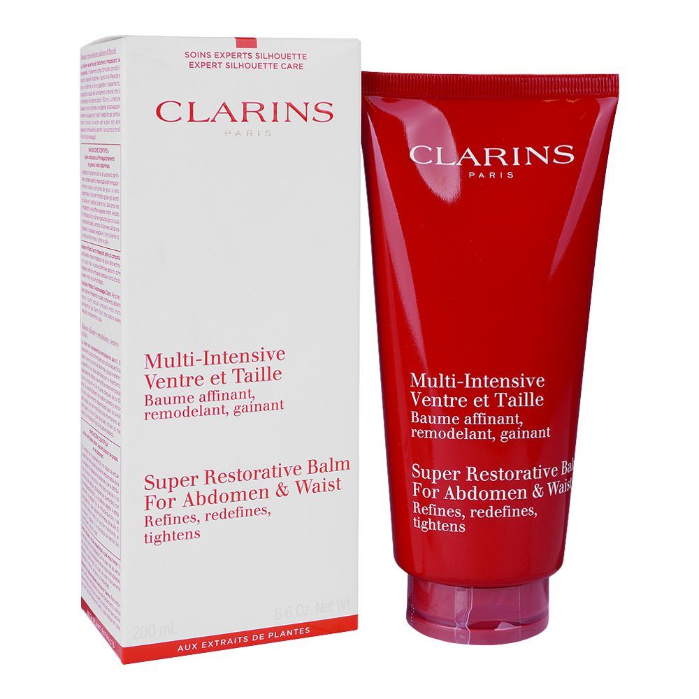 Clarins Paris Super Restorative Balm, For Abdomen & Waist, 200ml -  Front View