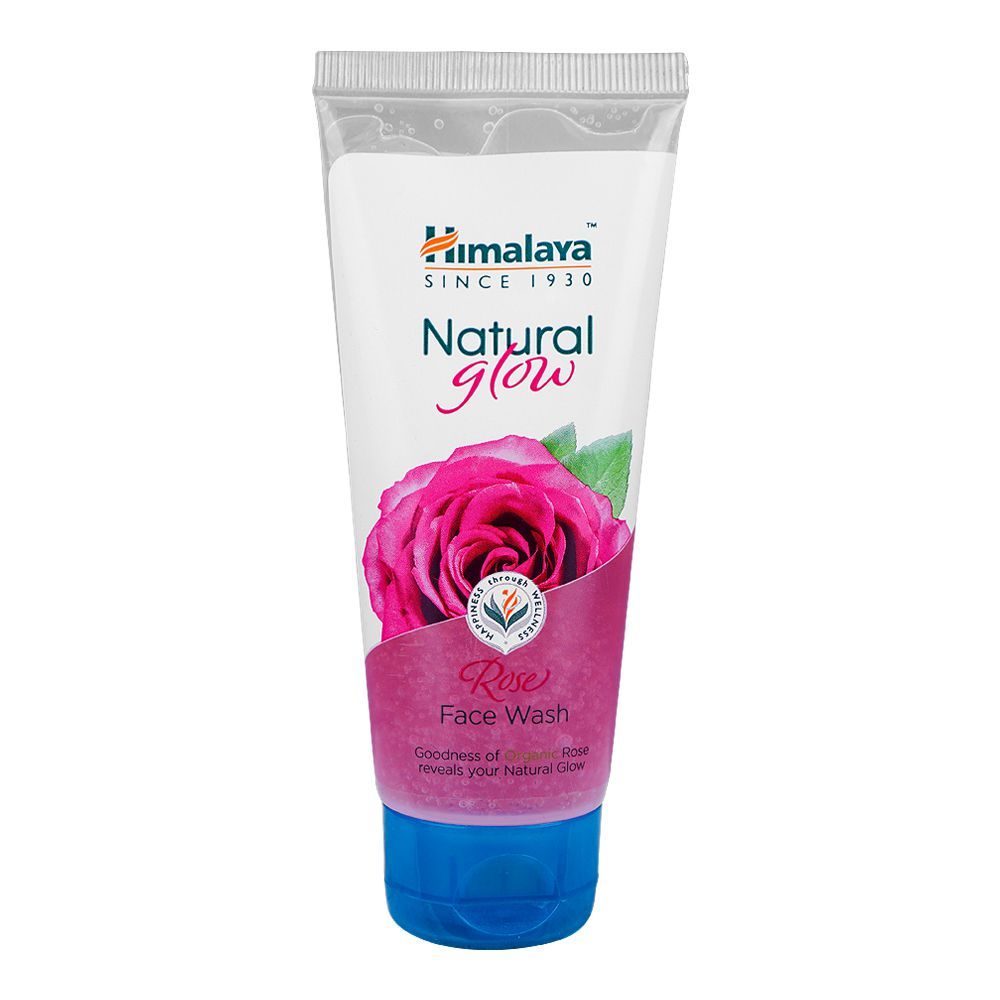 Himalaya Natural Glow Rose Face Wash, For All Skin Types, Removes Impurities and Dullness, 50ml - Front View