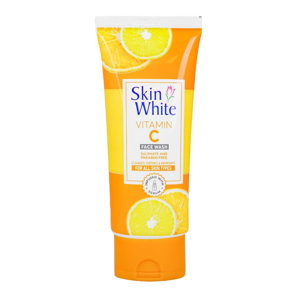 Skin White Vitamin C Face Wash, Sulphate & Paraben Free, For All Skin Types, 100g - Front View