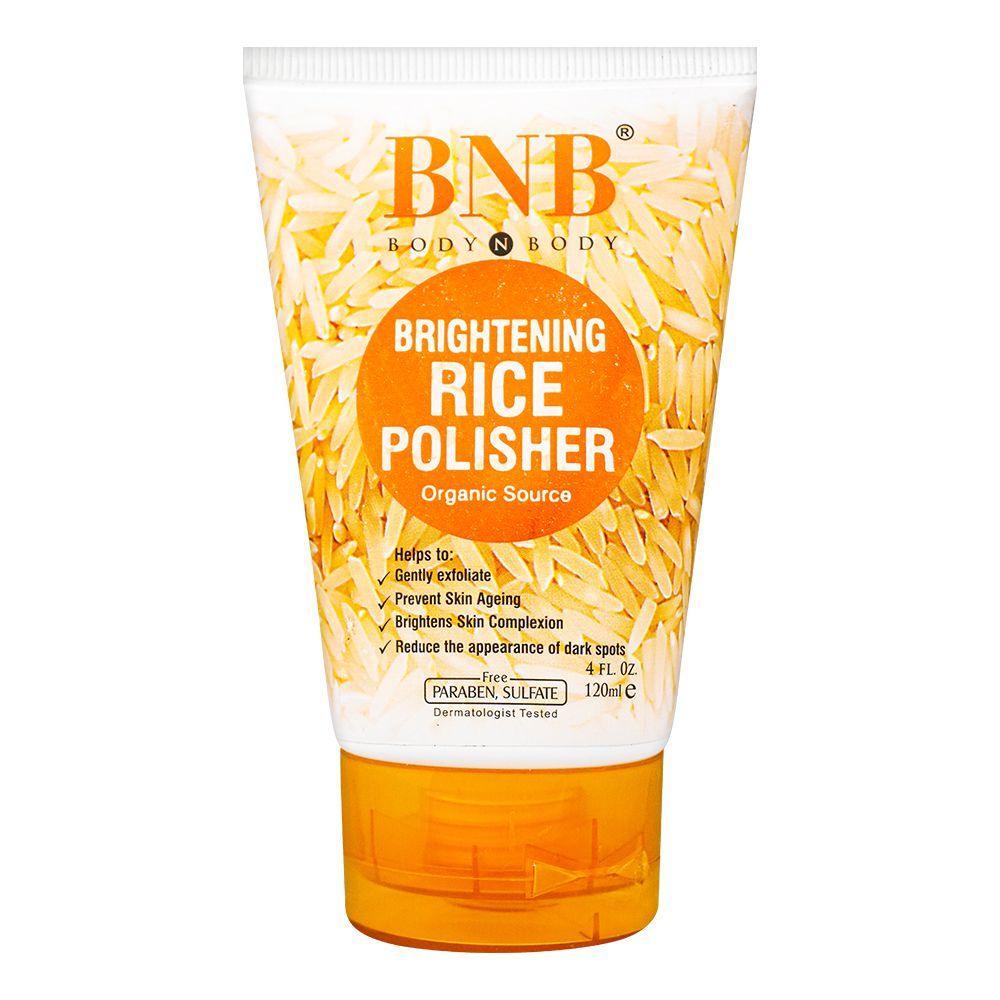 BNB Organic Source Brightening Rice Polisher, Paraben and Sulfate Free, Dermatologist-Tested, 120ml - Front View