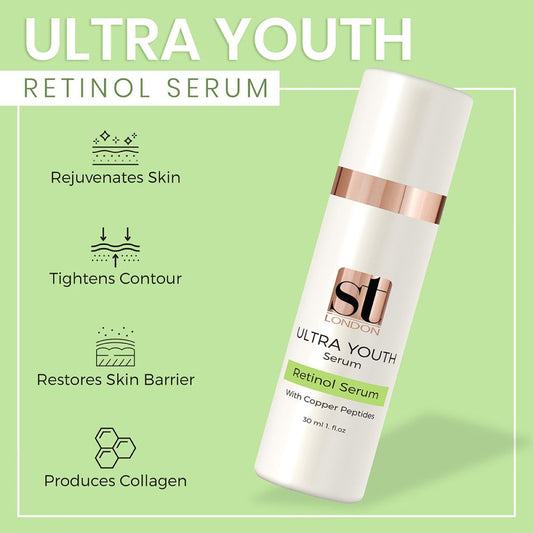 ST London Retinol With Copper Peptides Ultra Youth Serum, 30ml - Front View