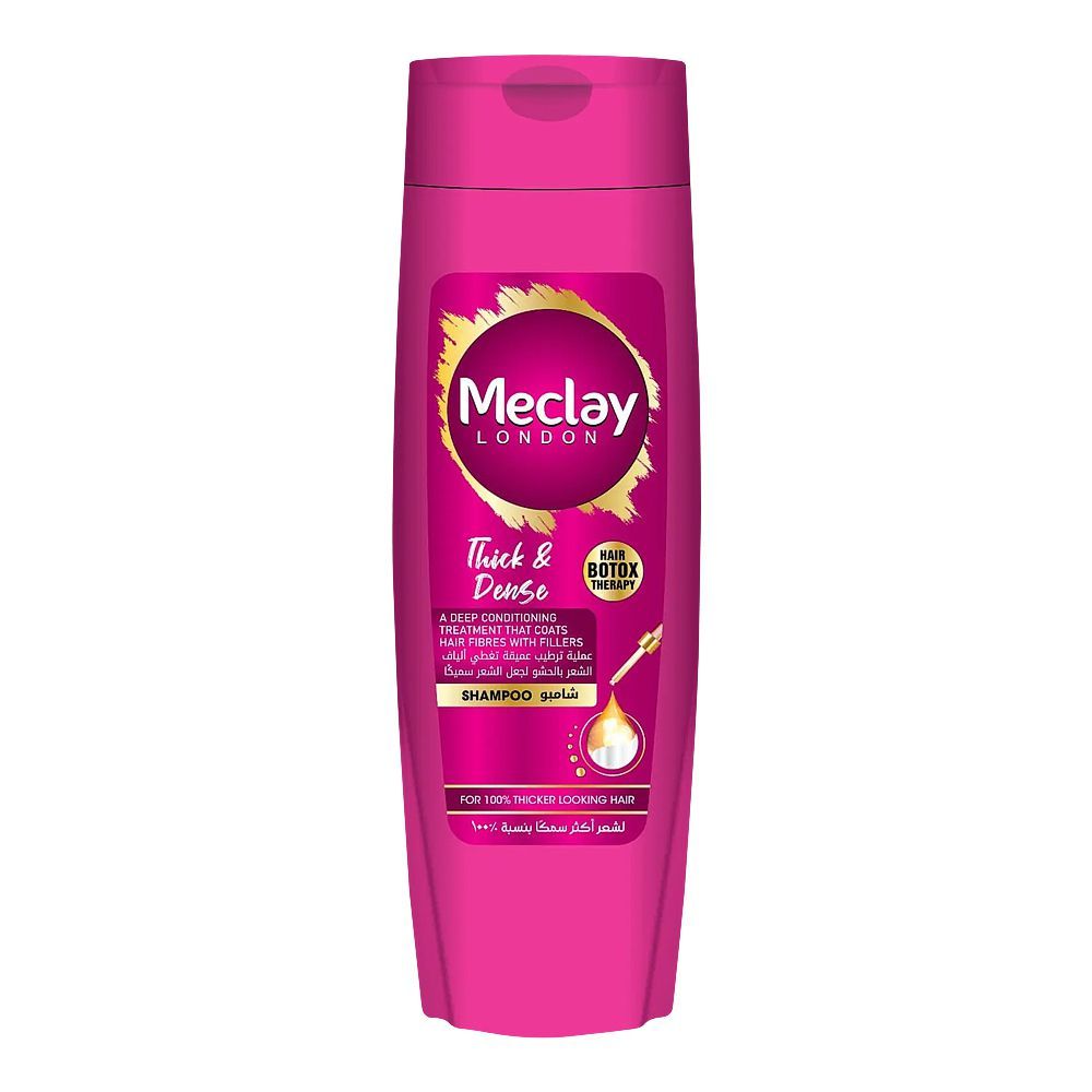 Meclay London Thick & Dense Shampoo, Hair Botox Therapy, 360ml - Front View