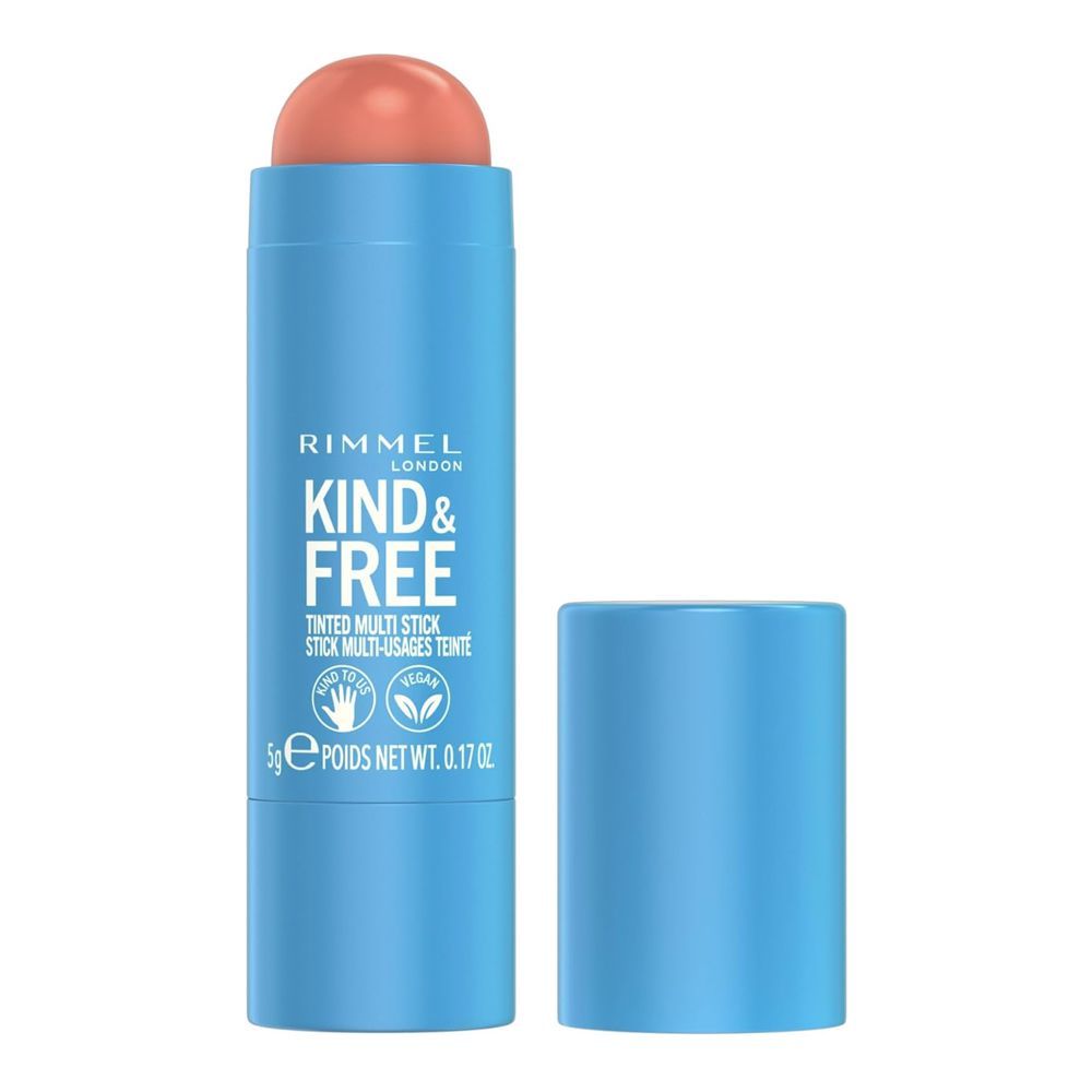 Rimmel London Kind & Free Tinted Multi-Stick, Cheeks & Lips, 002 Peachy Cheeks, 5g - Front View