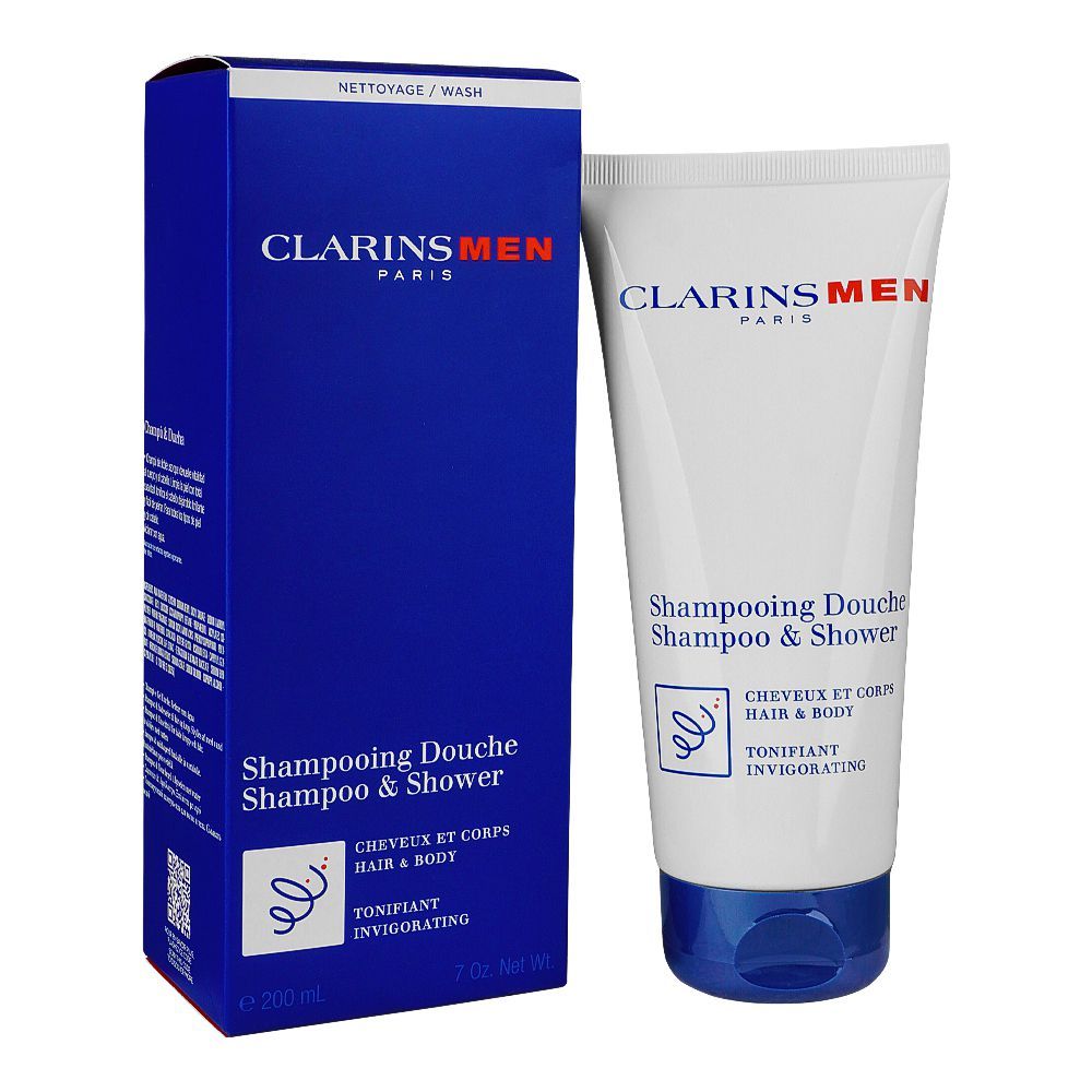 Clarins Men Shampooing Douche, Shampoo & Shower, 200ml - Front View