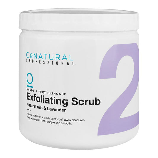 CoNatural Professional Hand & Feet Exfoliating Scrub (2), Naturals Oil & Lavender, 1000ml - Front View