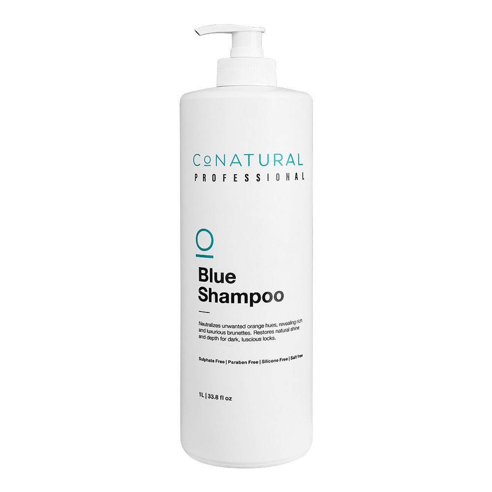CoNatural Professional Blue Shampoo, Sulfate Free, 1Ltr - Front View
