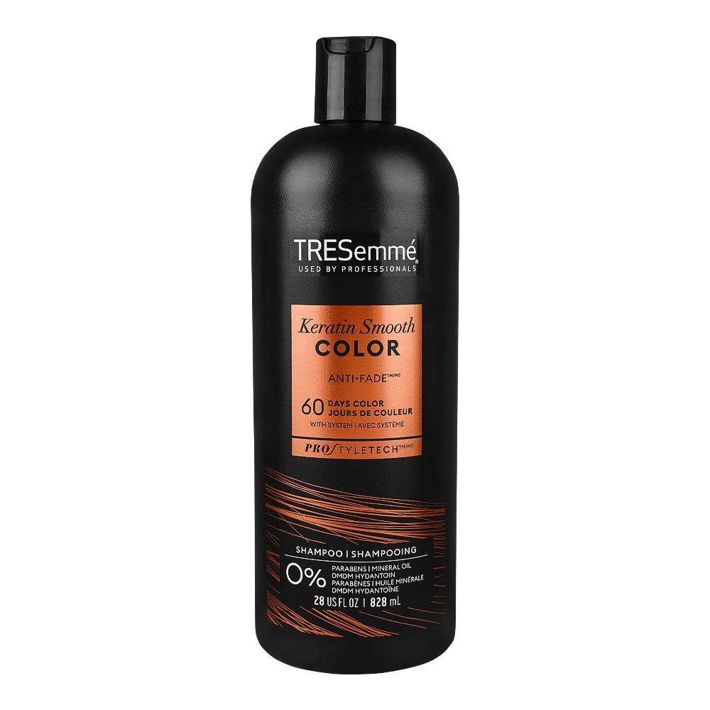 Tresemme Pro Style Tech Keratin Smooth Color Shampoo, Sulfate-Free, 828ml - Front View