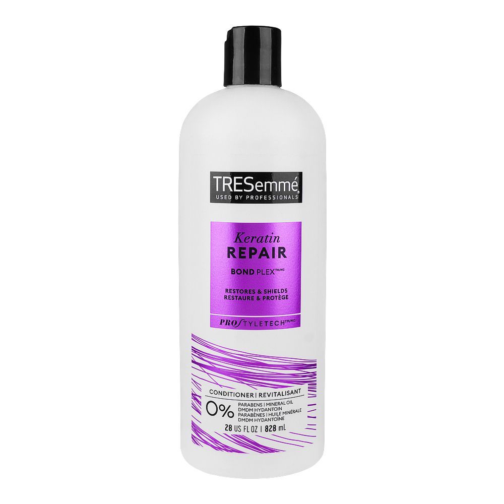Tresemme Pro Style Tech Keratin Repair Bond Plex Conditioner, For Damaged Hair, 828ml - Front View