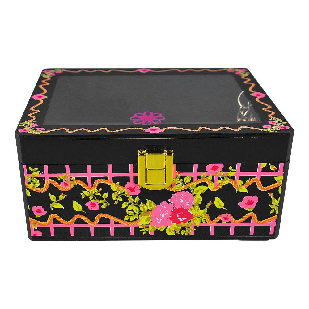 Kaligon Beauty Organizer, Small, Black, 8008-B - Front View