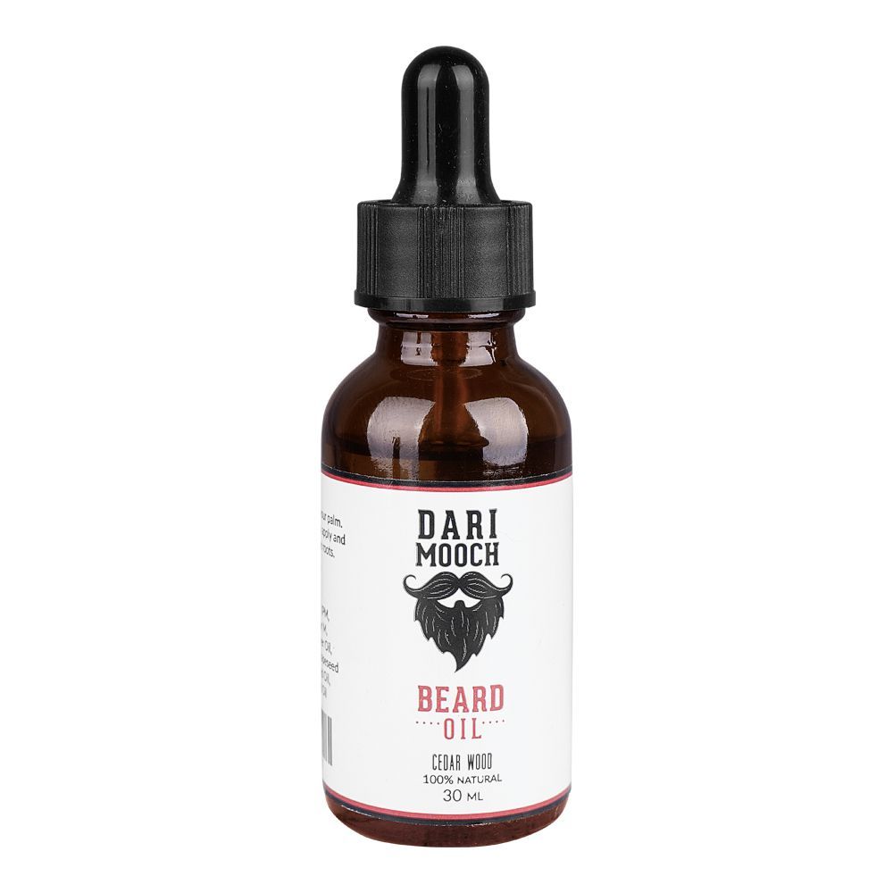 Dari Mooch Cedar Wood Beard Oil, 30ml - Front View
