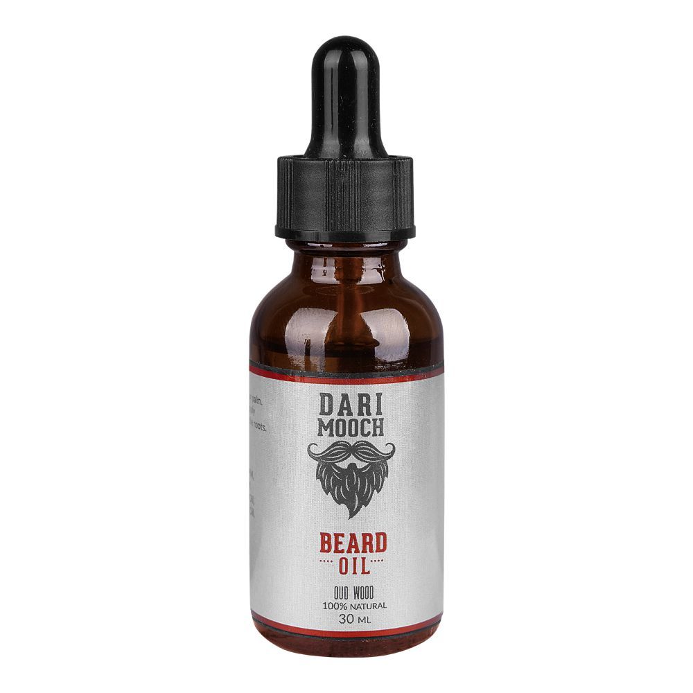 Dari Mooch Oud Wood Beard Oil, 30ml - Front View