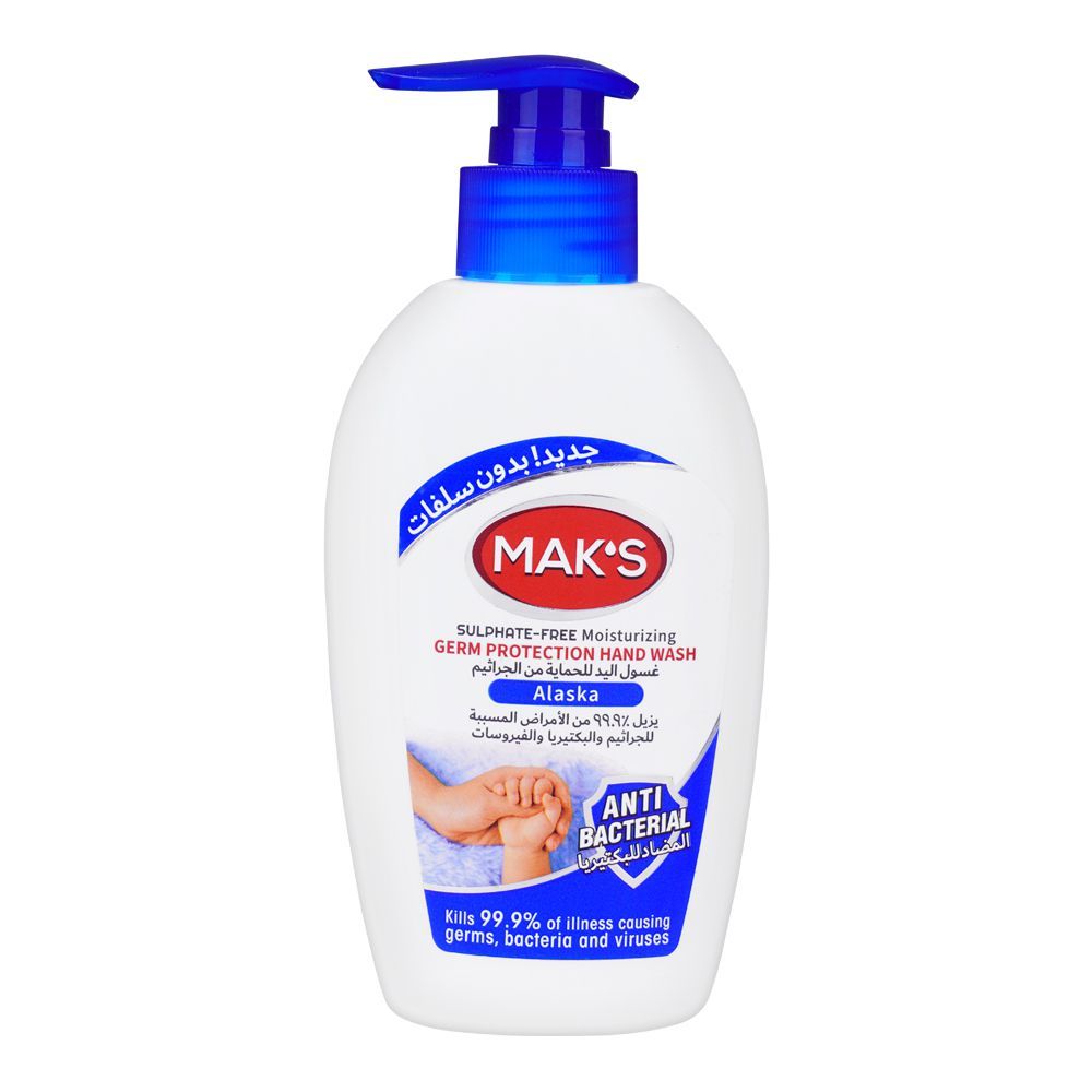 Mak's Alaska Moisturizing Germ Protection Hand Wash, Sulfate-Free, 200ml - Front View