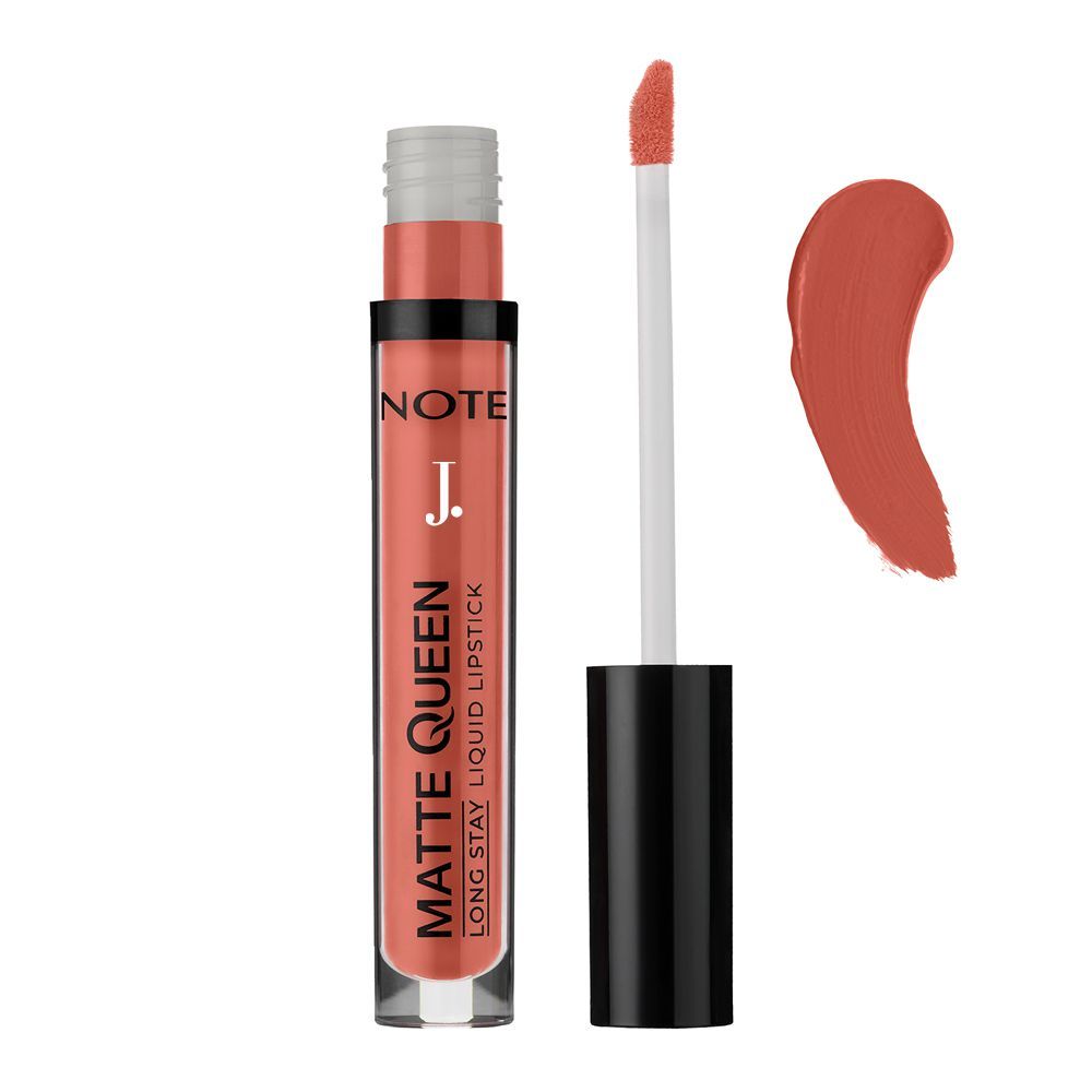 J. Note Matte Queen Long Stay Liquid Lipstick, 4ml, 08 Glamour Touch - Front View