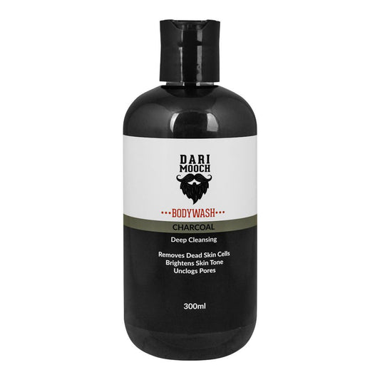 Dari Mooch Charcoal Body Wash, Removes Dead Skin Cells, Brightens Skin Tone, Unclogs Pores, 300ml - Front View