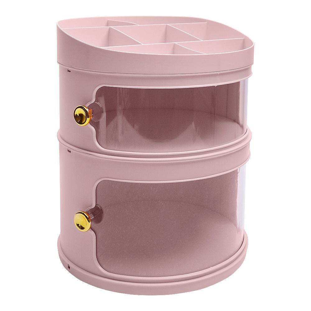Matrix Clear Vanity Makeup And Cosmetic Organizer With Drawers, Make Up Stands, Large Capacity - Front View