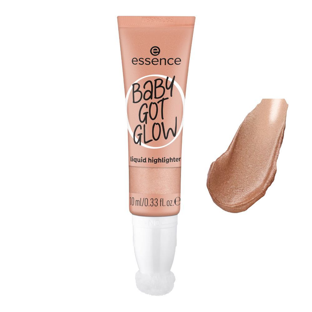 Essence Baby Got Glow Liquid Highlighter With Sponge Applicator, Vegan & Cruelty Free, 10ml, 30 Breezy Bronze - Front View