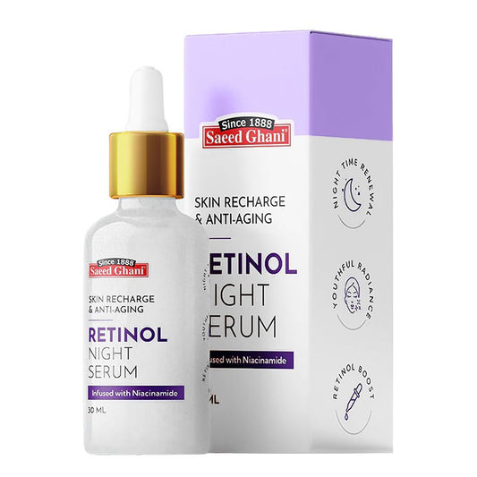 Saeed Ghani Skin Recharge & Anti Aging Retinol Night Serum, 30ml - Front View