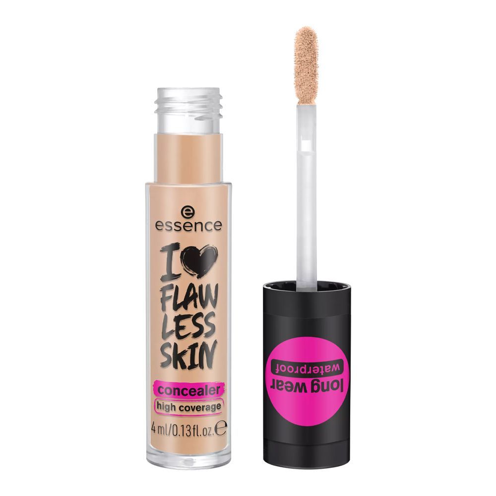 Essence I Love Flawless Skin Long Wear Concealer, Long Wear, Waterproof, High Coverage, 4ml, 40 Dark Beige - Front View